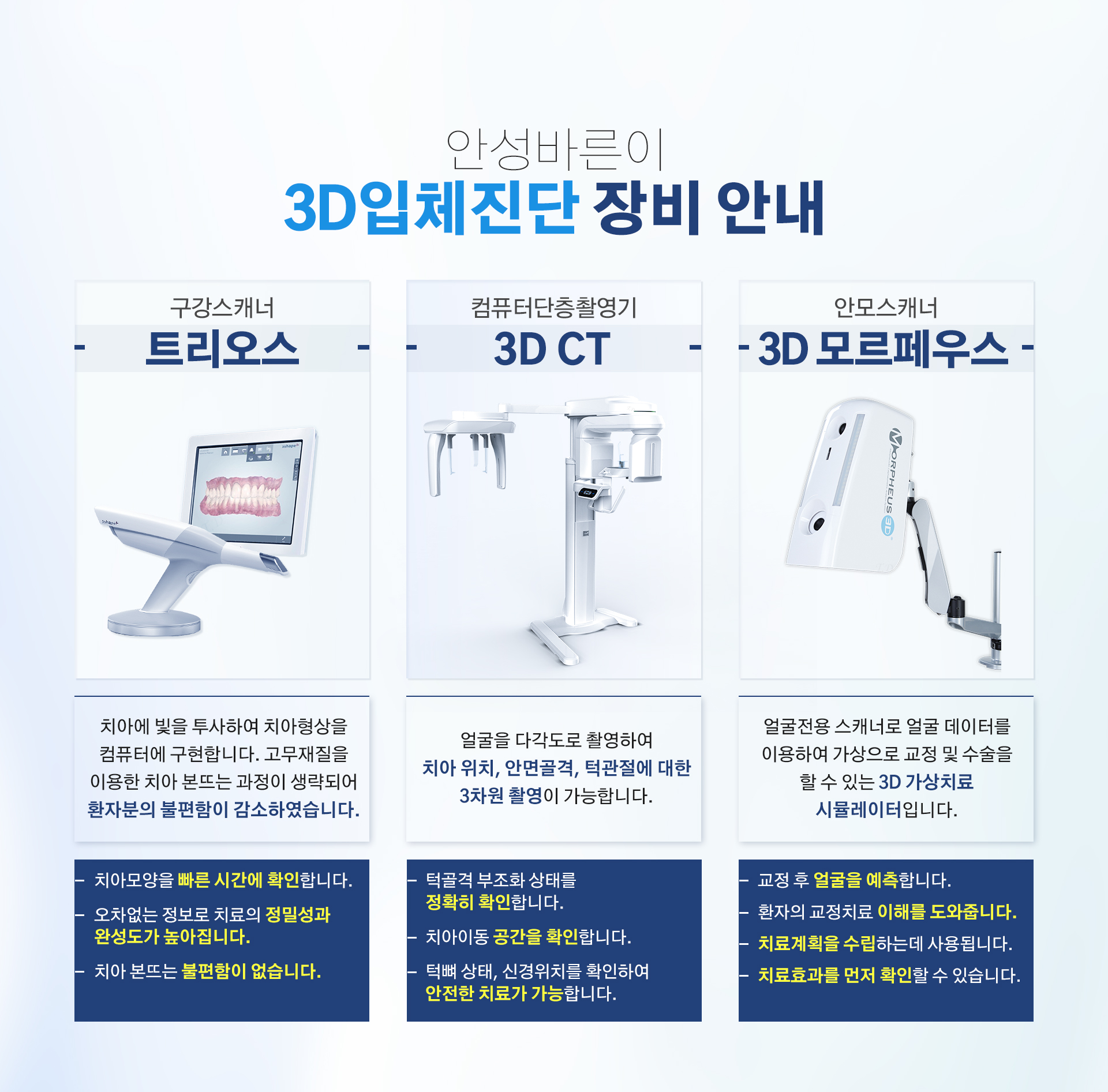 안성바른이 3D 입체진단 장비 안내